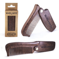Beard & Bates - The Sandalwood Switchblade - Folding Beard Comb