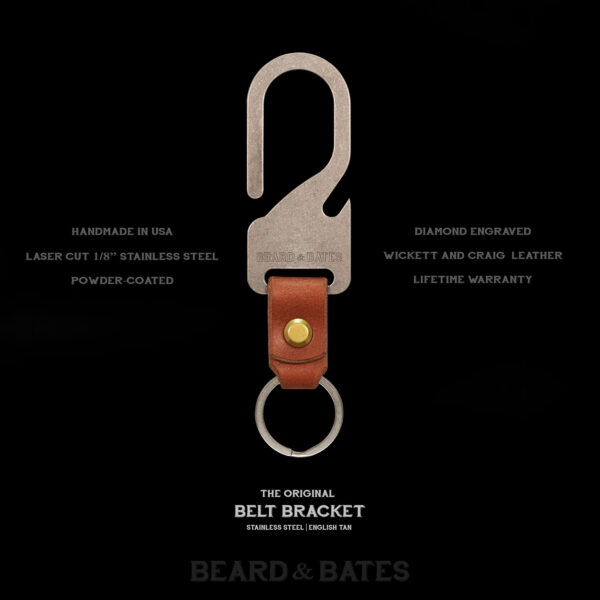 leather belt bracket beard and bates stainless steel