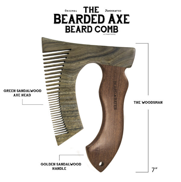 The Bearded Axe Beard Comb - Woodsman - Image 2